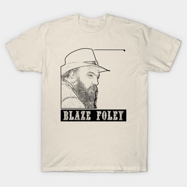 Blaze Foley // Black retro T-Shirt by Degiab